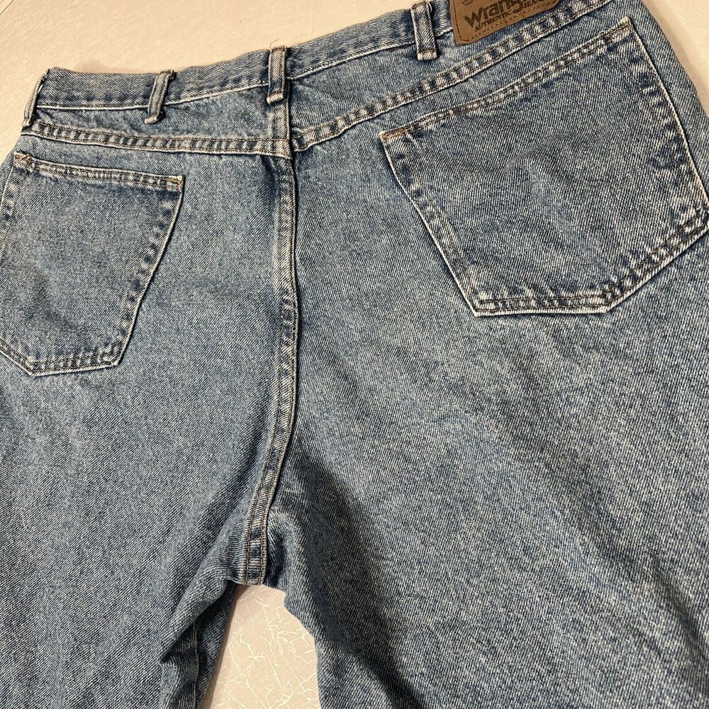 Vtg Wrangler Mens Shorts 38 Blue Denim Jean Work Workwear Inseam 9.5 Made In USA - Picture 7 of 10